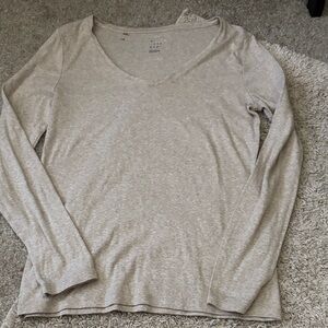 a new day Women's Light Beige Long Sleeve Tee